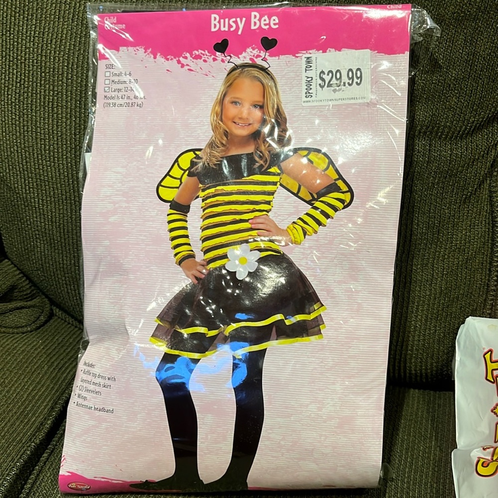 Kids size 12-14  busy bee costume